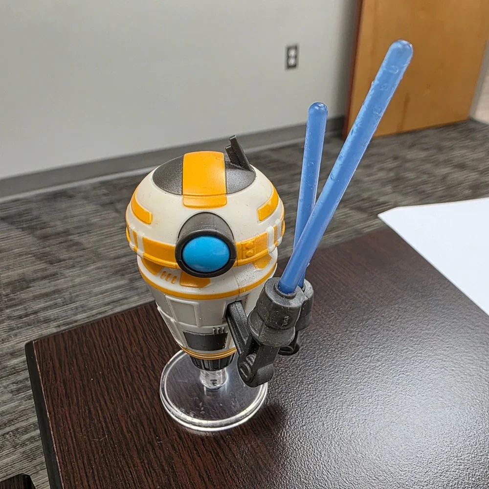 Star Wars Droid Depot Training Remote Droid Figure Orange White Blue 4 Inch